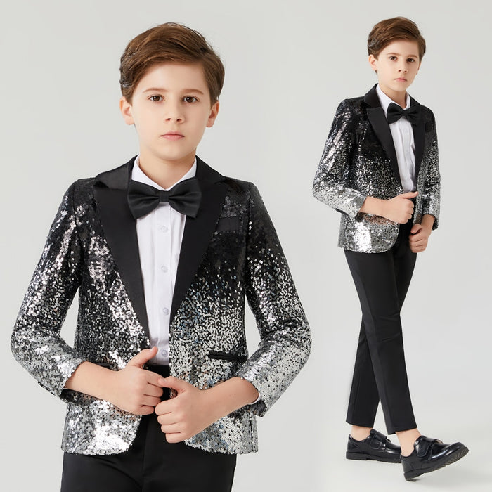 Gradient Sequin suit For Boys