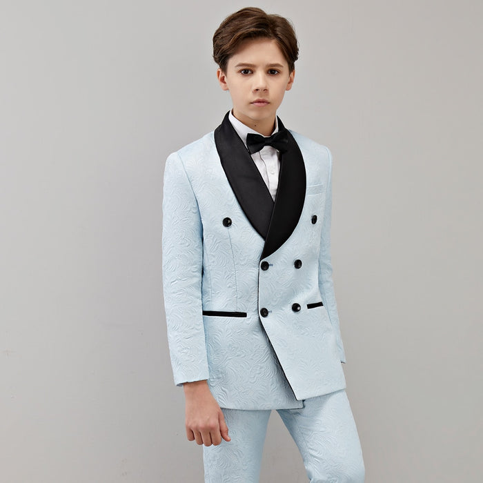 "Stylish Boys Formal Double Breasted Suit Set - Perfect for Special Occasions"